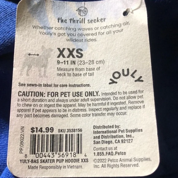 NWT Skater Pup hoodie XXS - Picture 9 of 9